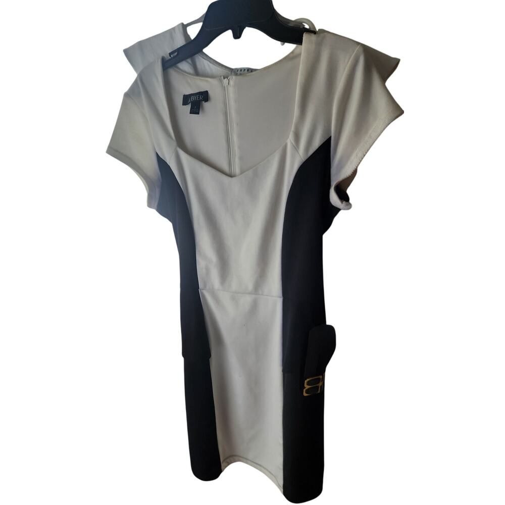 A.Byer Poplin Dress VTG siren corp classy color block size 7